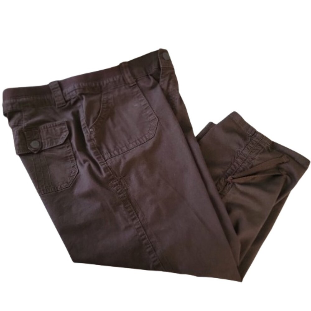 LEE Women's Easy Fit Capris Brown Stretch Denim Size 8 Medium - Picture 5 of 16